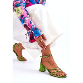 Modische grüne Felisa-Sandalen mit hohem Absatz 5