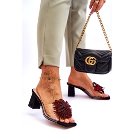 Frauen transparente High Heels S.Barski KV-AP658-1 Schwarz 3