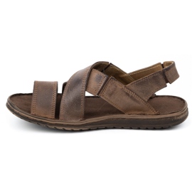 KOMODO Braune Herren Ledersandalen 882K 1
