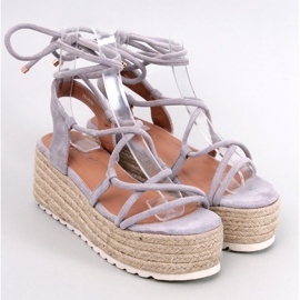 Graue Plateau-Espadrille-Sandalen von Renau 1