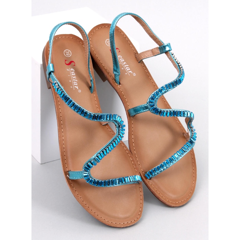 Adani Blaue Kristallsandalen 1