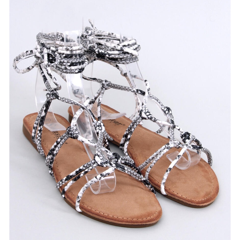 Morin Serpentine Gladiator-Sandalen grau 1