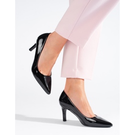 Klassische Damenpumps Shelovet schwarz lackierte High Heels 1