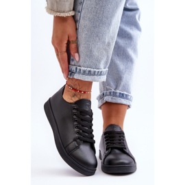 PE1 Klassische Leder-Sneaker für Damen, Schwarz, unbegrenzt 2