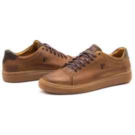 Polbut Herren Lederschuhe 2109 camel braun 3