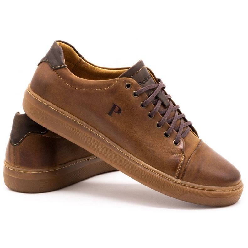Polbut Herren Lederschuhe 2109 camel braun 2