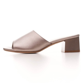 Sergio Leone Platin Damen Sandalen mit Gummiband KL317 silber- 2