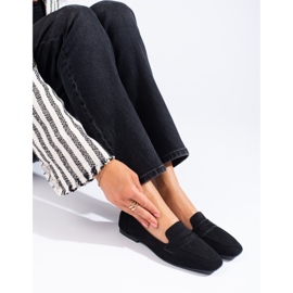 Damen-Slipper aus schwarzem Wildleder von Shelovet 1