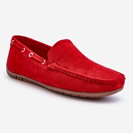 Herren-Slipper aus rotem Rayan-Wildleder 1