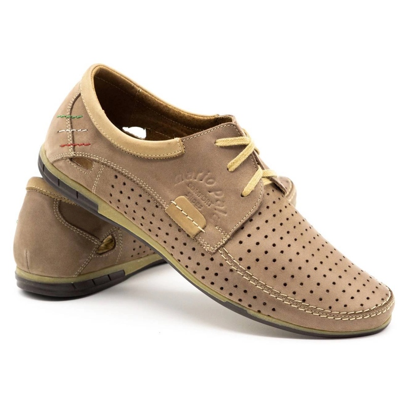 Mario Pala Durchbrochene Herrenschuhe 563 beige 3