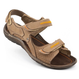 Olivier 323 braune Herrensandalen 1