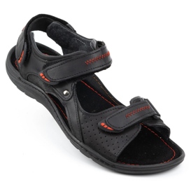 Olivier 323 schwarze Herrensandalen 2