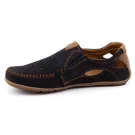 Olivier Herrenschuhe Mokassins 91K Sommer schwarz Wildleder 1