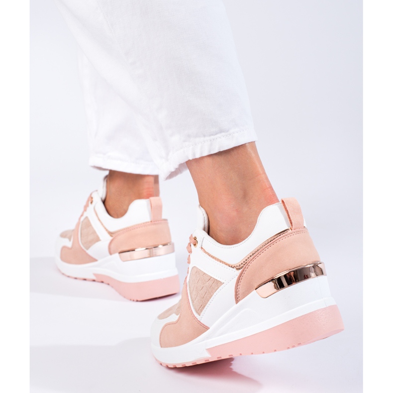 Damen-Sneakers mit Keilabsatz von Shelovet in Rosa 1