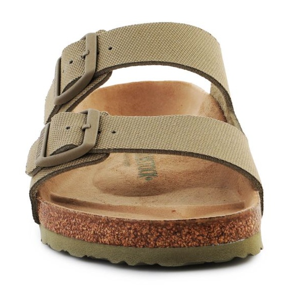 Birkenstock Rivet Logo Vegan Canvas Faded Slides 1023958 grün 1