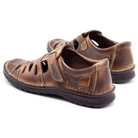 Joker Herren durchbrochene Schuhe 501 braun 4