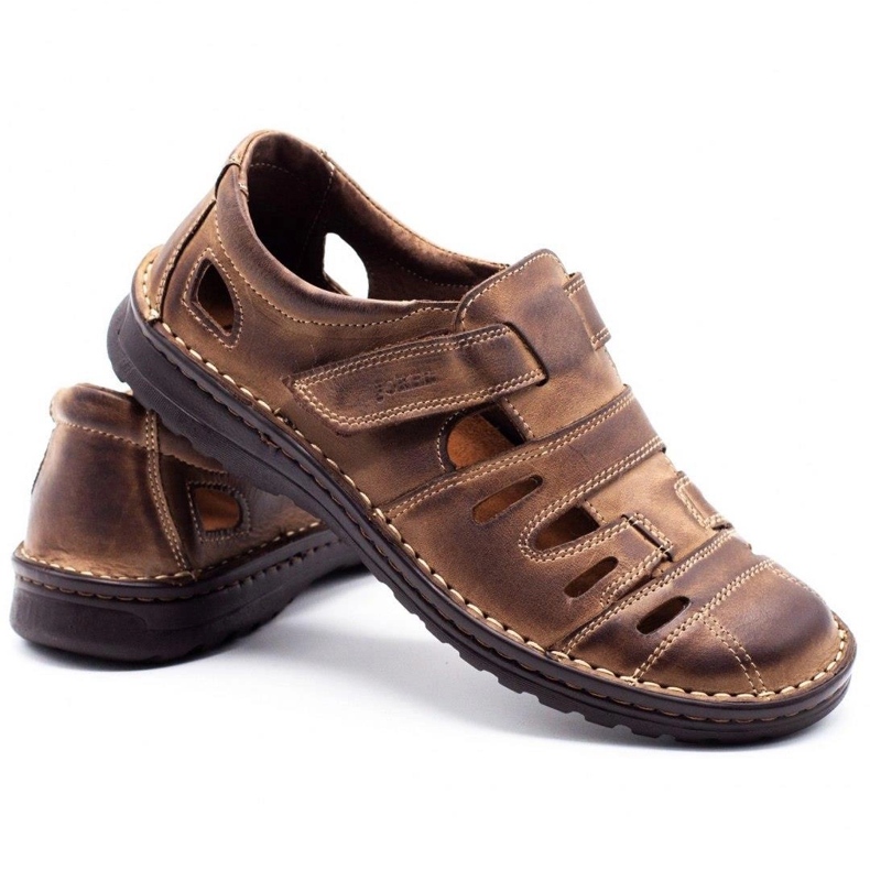 Joker Herren durchbrochene Schuhe 501 braun 3