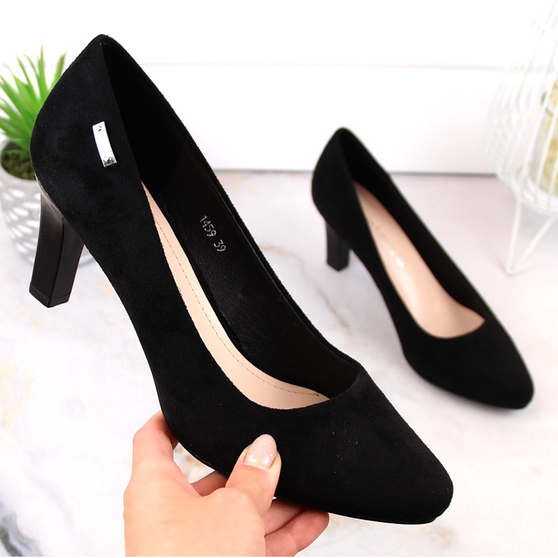 Schwarze Wildlederpumps von Sergio Leone 1