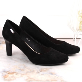 Schwarze Wildlederpumps von Sergio Leone 2