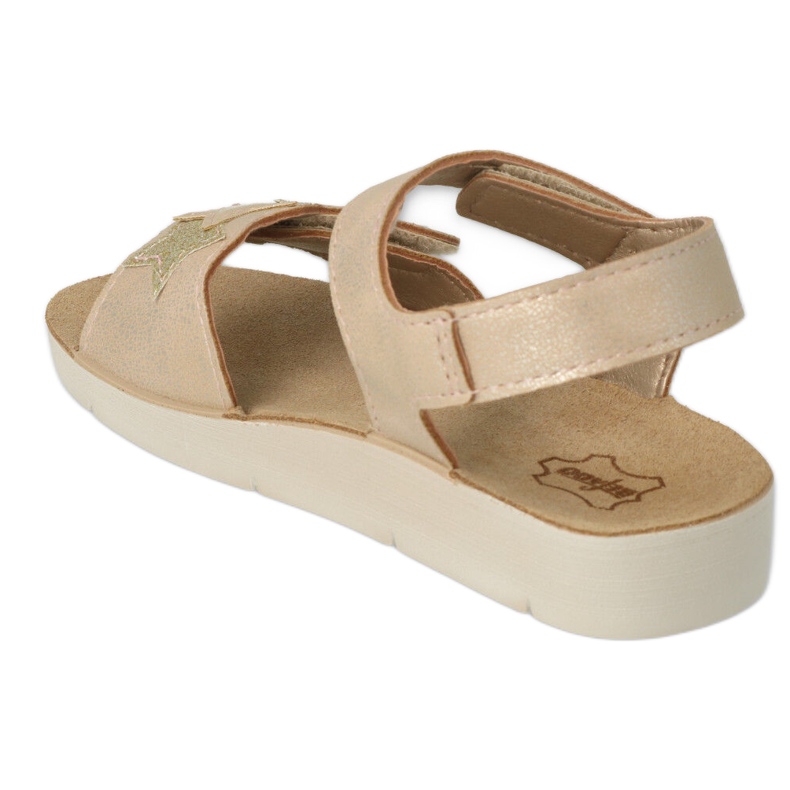 Befado Kindersandalen mit dekorativem Stern 068Y004 Beige und Gold golden 2