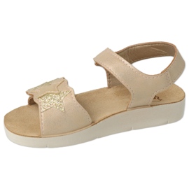 Befado Kindersandalen mit dekorativem Stern 068Y004 Beige und Gold golden 3