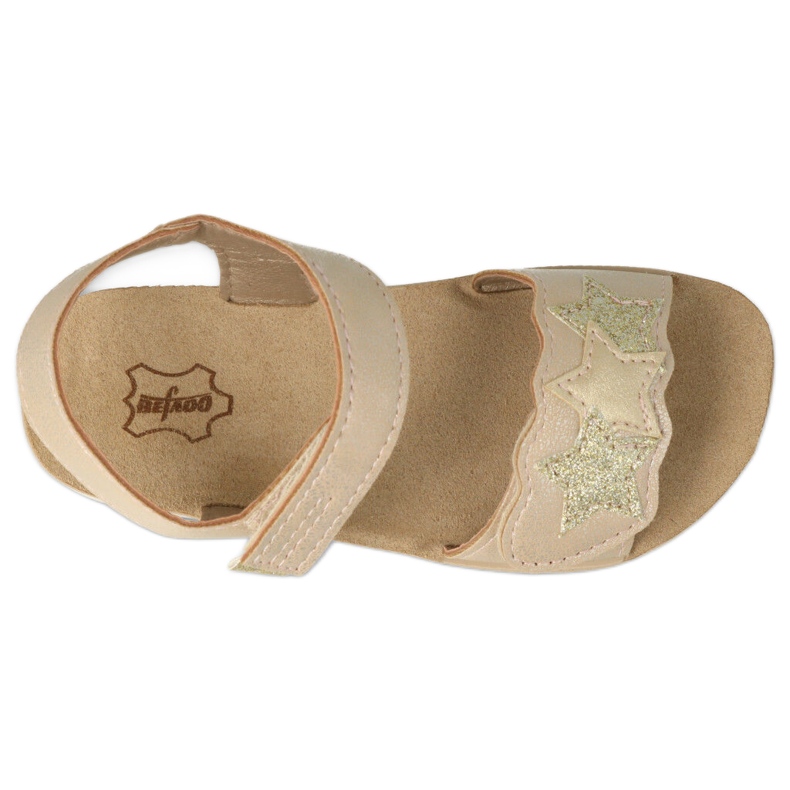 Befado Kindersandalen mit dekorativem Stern 068Y004 Beige und Gold golden 4