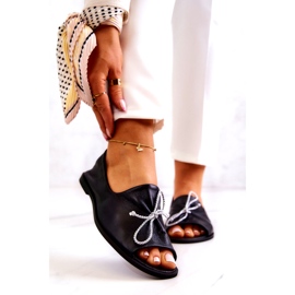 Leder Damen Ballerinas Nicole 2660/001 Schwarz 1