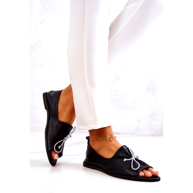 Leder Damen Ballerinas Nicole 2660/001 Schwarz 2