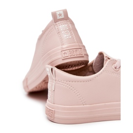 Kinder um Öko-Leder-Sneaker Big Star JJ374022 Nackt rosa 2