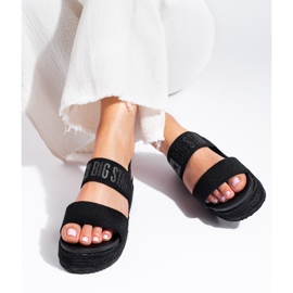Schwarze Plateausandalen Big Star LL274856 1