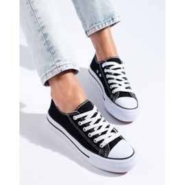 Schwarze Shelovet-Sneaker für Damen 1