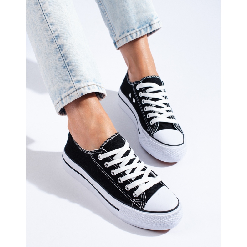 Schwarze Shelovet-Sneaker für Damen 1