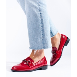 Elegante rote Damen-Loafer von Shelovet 1