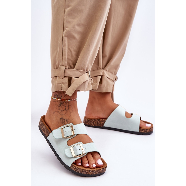 Damen-Slip-On-Sandalen Cortina Mint grün 1