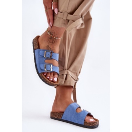 PM1 Blaue Cortina-Slip-On-Sandalen für Damen 1