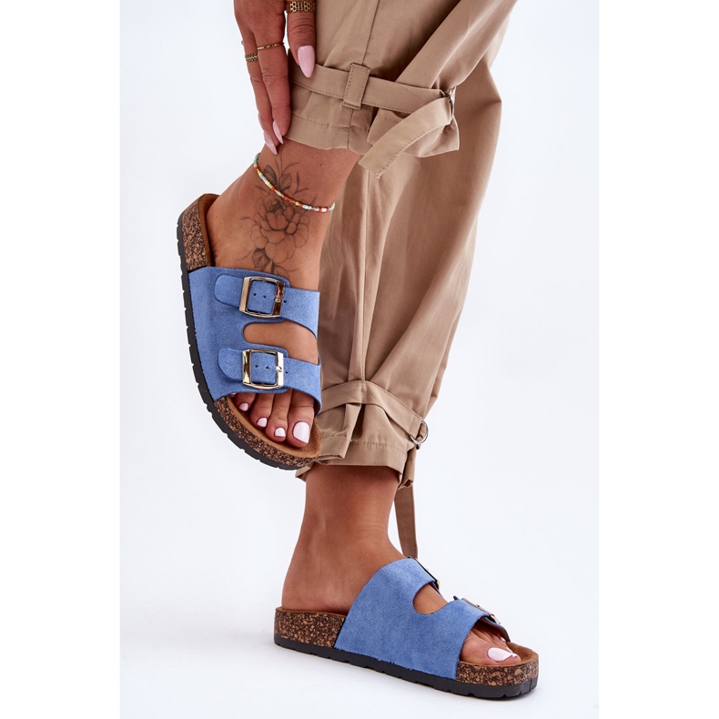 PM1 Blaue Cortina-Slip-On-Sandalen für Damen 1