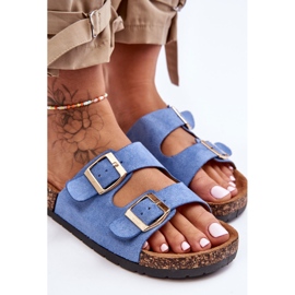 PM1 Blaue Cortina-Slip-On-Sandalen für Damen 2