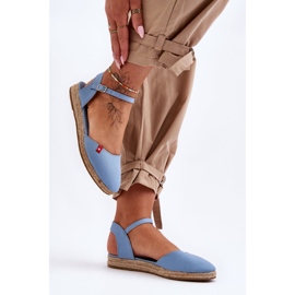 Big Star Plateau-Espadrilles für Damen FF274532 Blau 2