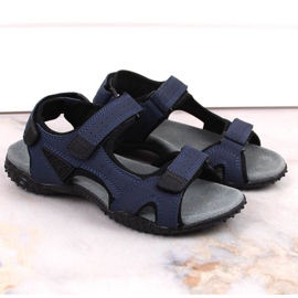 American Club W AM929B marineblaue Sportsandalen mit Klettverschluss 2