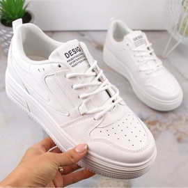 Vinceza W JAN231 weiße Sportschuhe auf der Plattform 1