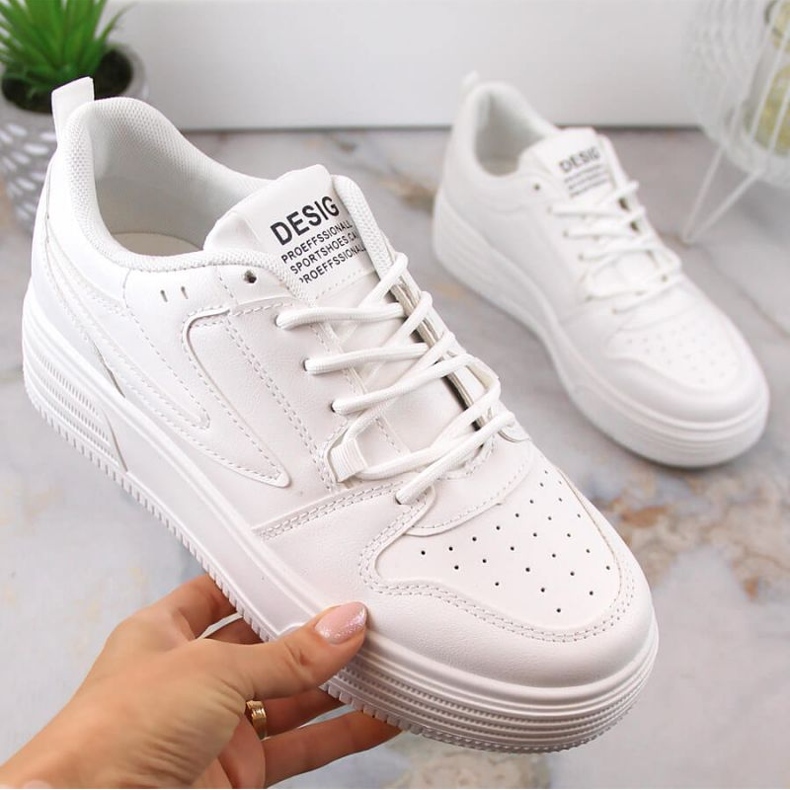 Vinceza W JAN231 weiße Sportschuhe auf der Plattform 1