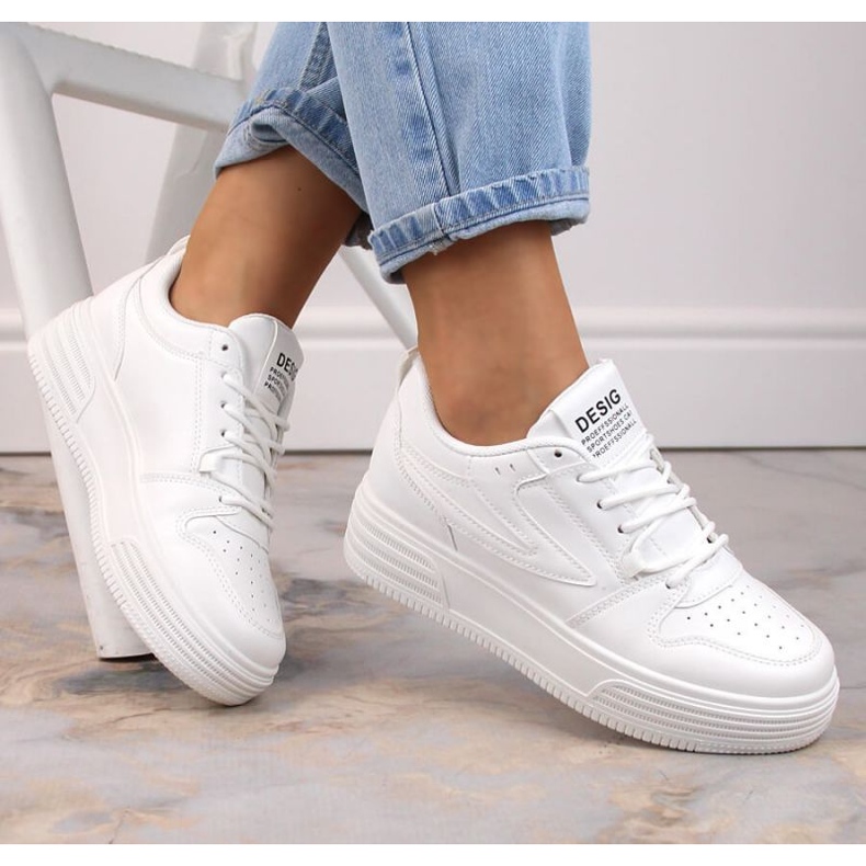 Vinceza W JAN231 weiße Sportschuhe auf der Plattform 2