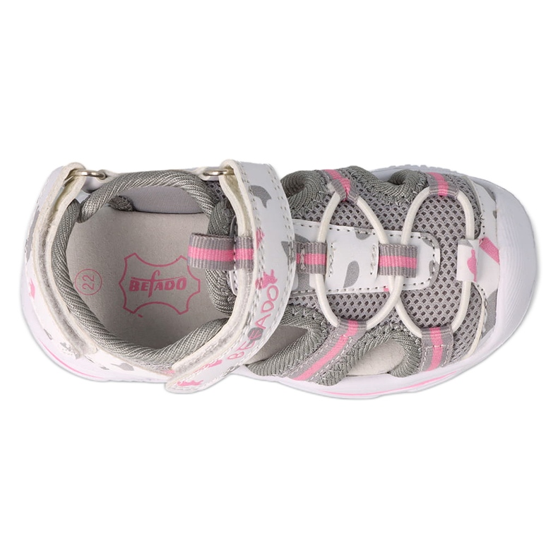 Befado Kinderschuhe grau 170P076 weiß 3