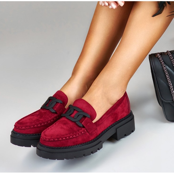 La.Fi Fuchsiafarbene Plateau-Loafer rosa 1