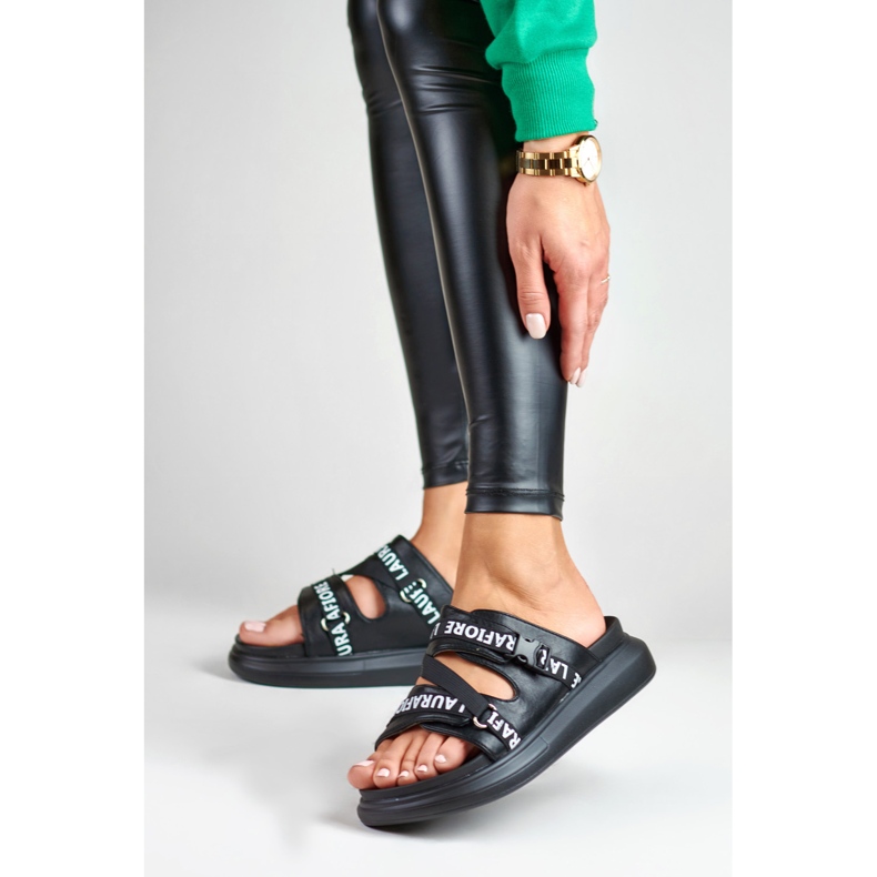 Stylische schwarze Hausschuhe von La.Fi 2