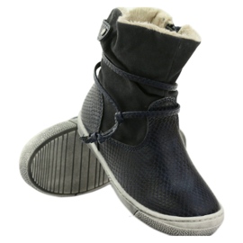 American Club Marineblaue Winterstiefel mit Reißverschluss American 16183 3