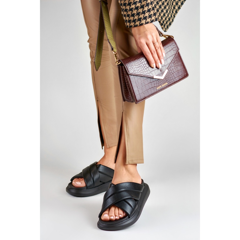 La.Fi Klassische schwarze Hausschuhe 2