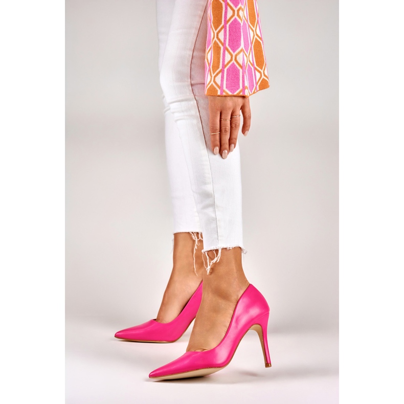 Rosa Absätze aus Öko-Leder 2