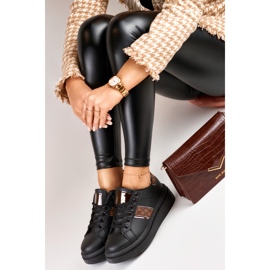 Modische schwarze Sportschuhe für Damen 1