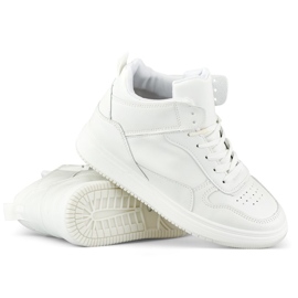 Weiße Damen-Sneaker oberhalb des Knöchels 7